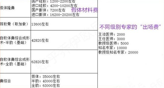 墊鼻梁要多少錢大概|費用?