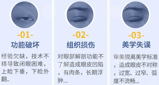 歐式全切雙眼皮失敗表現(xiàn)