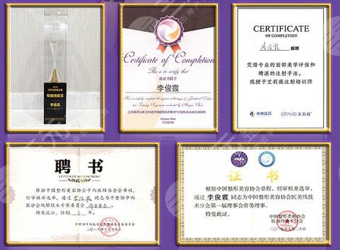 李俊霞醫(yī)生榮譽 技術