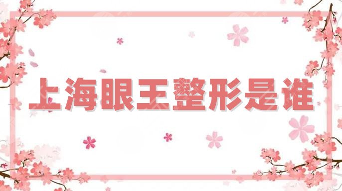 上海眼王整形是誰(shuí)
