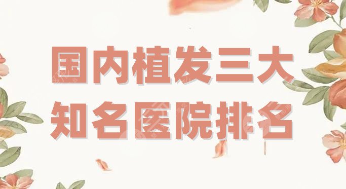 國(guó)內(nèi)植發(fā)三大知名醫(yī)院排名