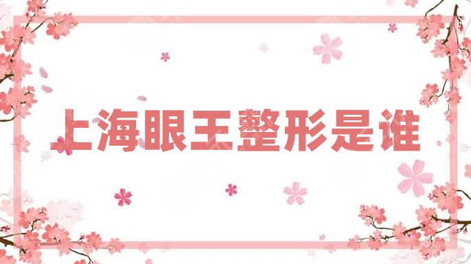 上海眼王整形是誰